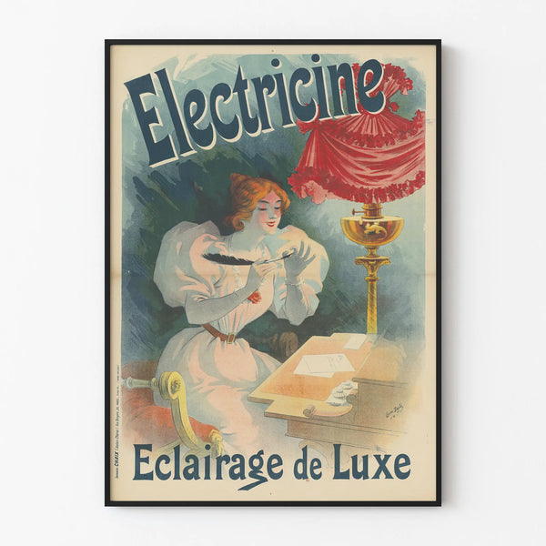 Vintage Electricine Luxury Lighting Poster