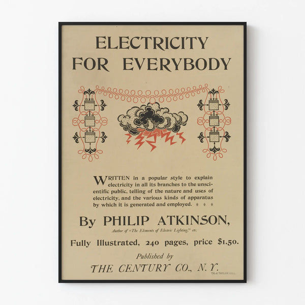 Vintage Poster Electricity for Everyone - Industrial Wall Decoration