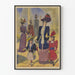 Vintage poster of elegance, woman and little girls with hoop and jump rope