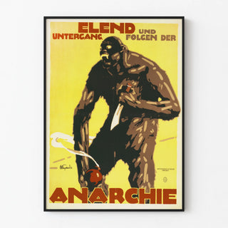 Vintage wall poster Elend und Untergang - Decline of Anarchy