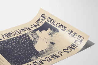 Artistic Poster Exhibition Elie Abrahami Watercolors and Etchings 1979