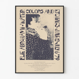 Artistic Poster Exhibition Elie Abrahami Watercolors and Etchings 1979