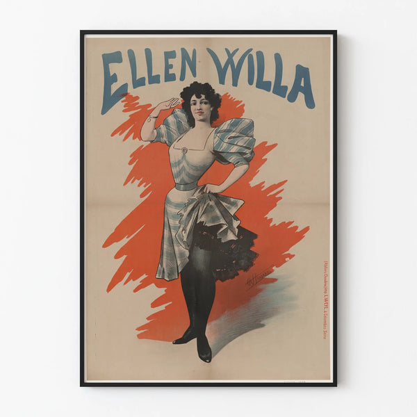 Vintage Ellen Willa Poster for Wall Decoration