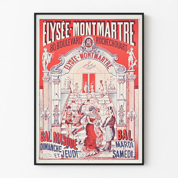 Vintage Poster for Masquerade Ball at Élysée Montmartre