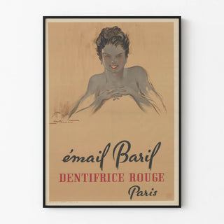 Vintage Poster for Red Enamel Toothpaste Barrel Paris