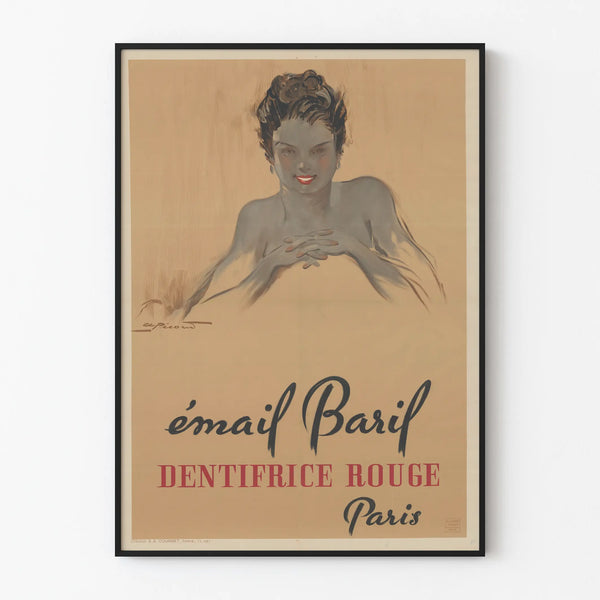 Vintage Poster for Red Enamel Toothpaste Barrel Paris