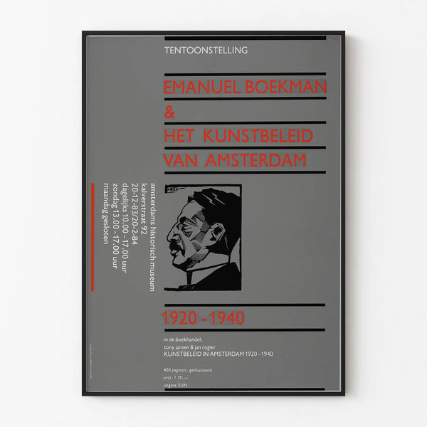 Emanuel Boekman Exhibition Poster and Artistic Policy of Amsterdam 1920-1940
