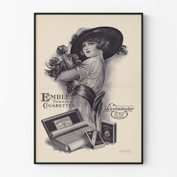 Vintage Poster Emblem Turkish Cigarettes - Retro Wall Decoration