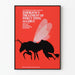 Vintage medical poster on the emergency treatment of insect sting allergies