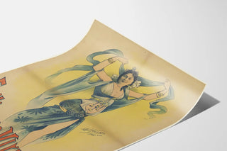 Vintage poster Emilienne Vildier Creole of Réunion
