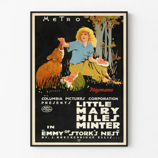 Vintage poster of Little Mary Miles Minter in the countryside
