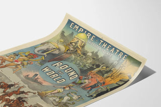 Vintage Empire Theatre Leicester Square Poster - Round the World