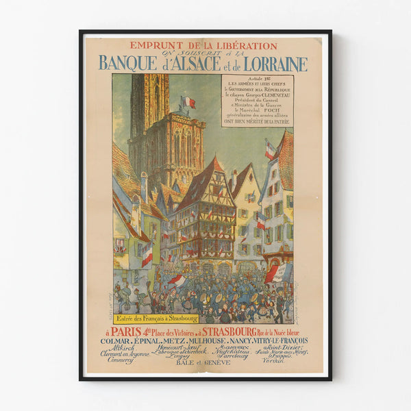 Liberation Loan Poster - Entry of the French into Strasbourg