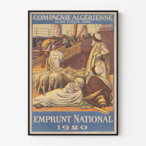 Vintage Poster National Loan 1920 Algerian Company
