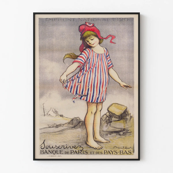 Vintage poster of the National Loan 1920 - Bank of Paris and the Netherlands