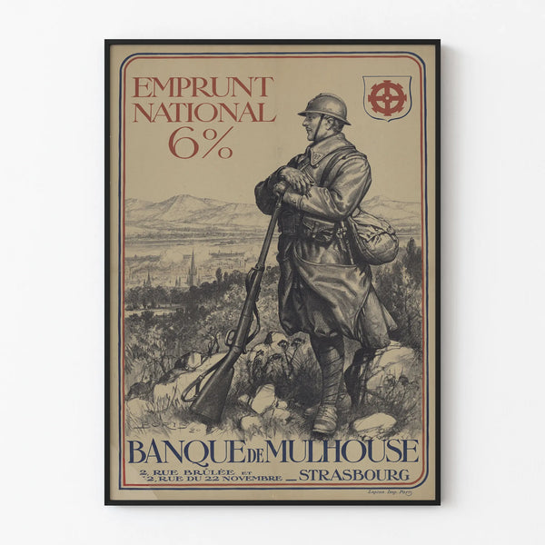 Vintage poster of the National Loan Banque de Mulhouse 6%