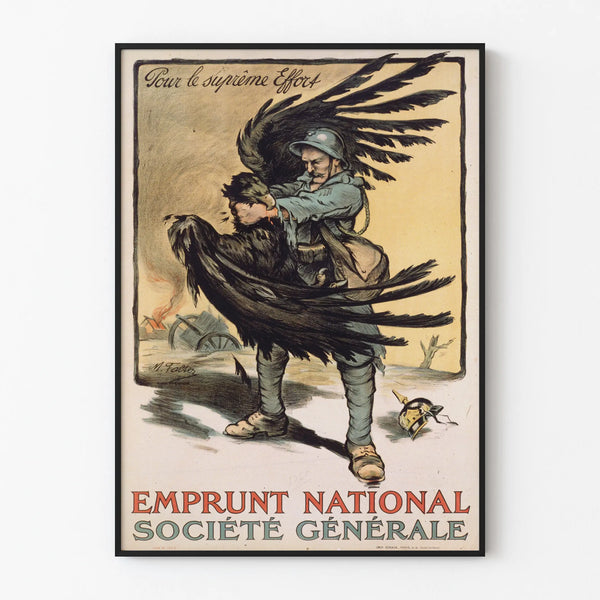Vintage Poster National Loan Société Générale Wall Decoration