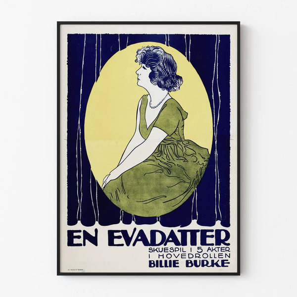 Vintage poster Decorative in Art Nouveau style