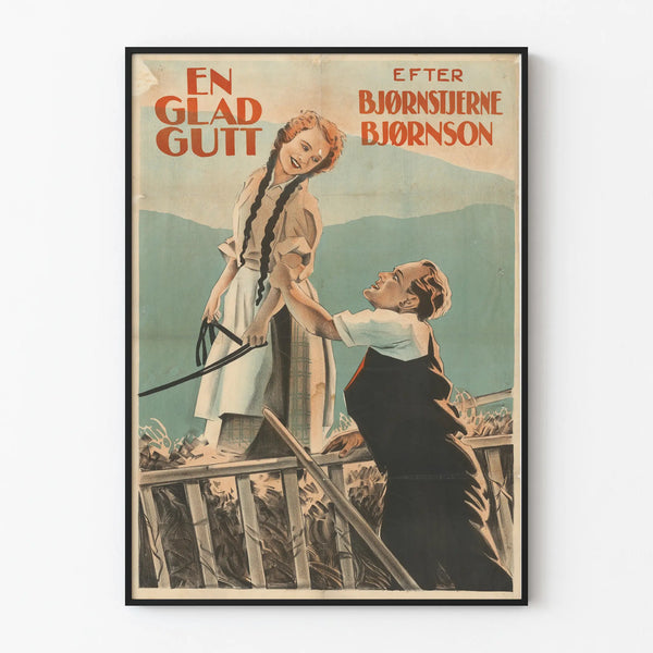 Vintage poster En Glad Gutt – Retro Scandinavian wall decoration