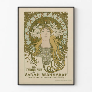 Art Nouveau Poster in Tribute to Sarah Bernhardt