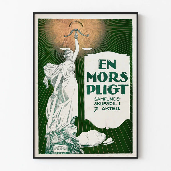 Poster En Mors Pligt - Vintage Wall Decoration Justice Scene