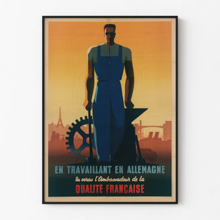 French Vintage Industrial Poster Quality Ambassador