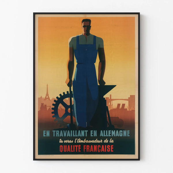French Vintage Industrial Poster Quality Ambassador