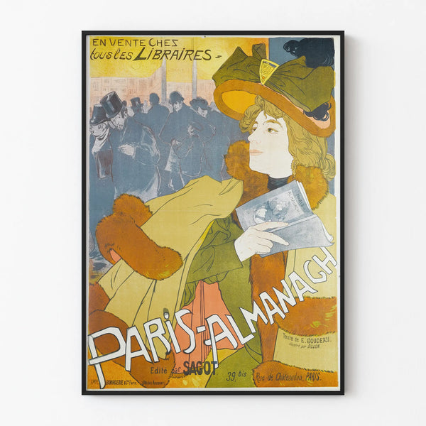 Vintage Paris-Almanach poster available at all bookstores
