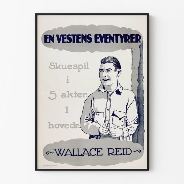 Vintage poster En Vestens Eventyrer - Retro wall decoration