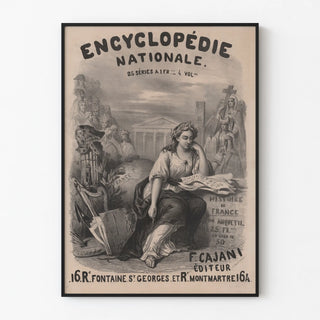 Vintage Poster of the National Encyclopedia, History of France by Anquetil
