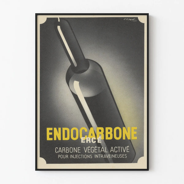 Vintage poster of Endocarbone Activated Plant Carbon for Intravenous Injections