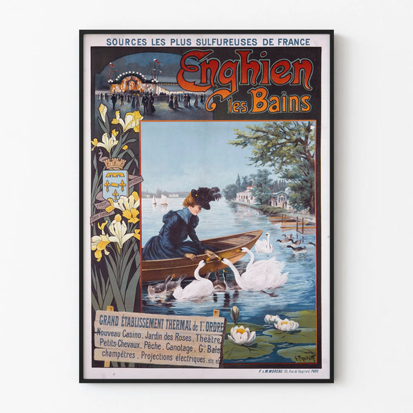 Vintage Enghien-les-Bains Poster - Elegant Wall Decoration