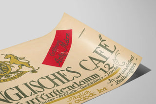 Vintage Poster English Café Kurfürstendamm 12 — artwork view