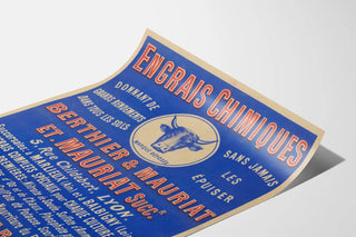Vintage Poster for Chemical Fertilizers Berthier & Mauriat Lyon