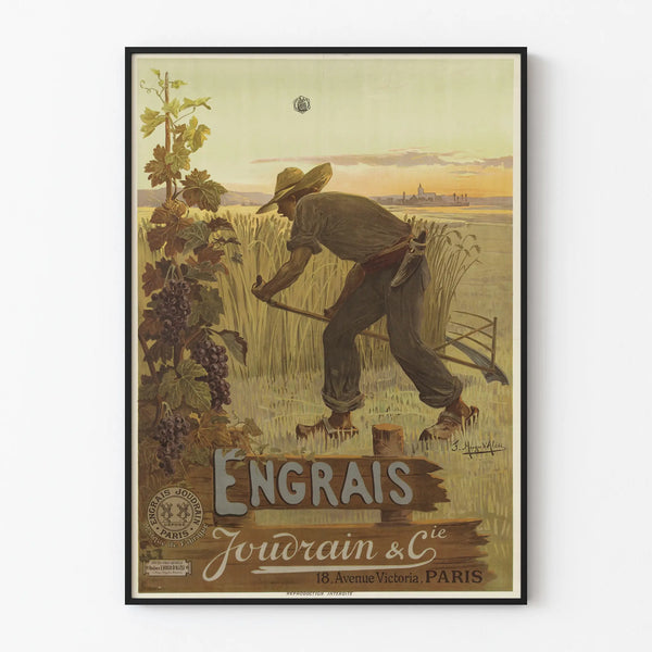 Vintage Poster Fertilizer Joudrain & Cie Wall Decoration Agricultural