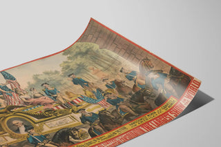Vintage Poster of Railway Parade in Colombia and Honors of America — artwork view