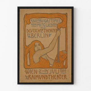 Vintage poster of a German theatrical performance Berlin 1899