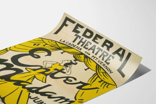 Vintage theater poster Federal Theatre Enter Madam