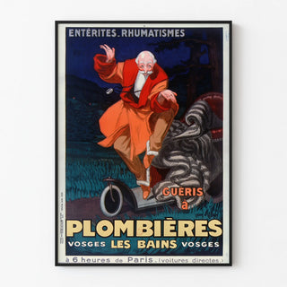 Vintage Poster of Plombières-les-Bains - Treatment for Enteritis and Rheumatism