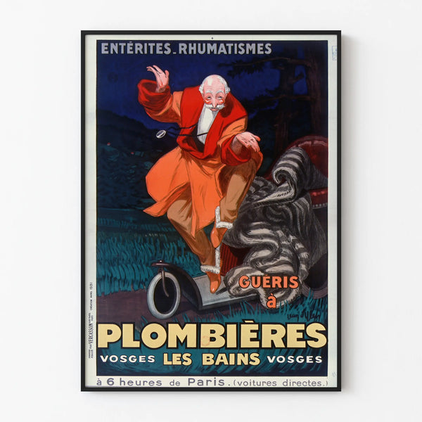 Vintage Poster of Plombières-les-Bains - Treatment for Enteritis and Rheumatism
