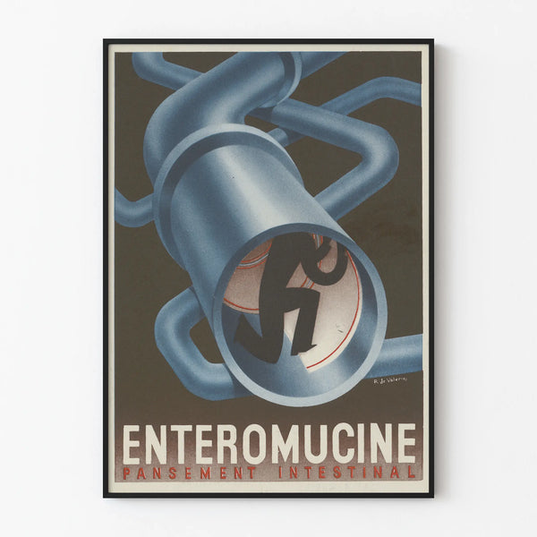 Vintage Poster for Enteromucine Intestinal Bandage Wall Decoration