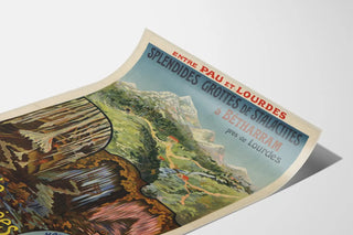 Vintage poster of the Grottes de Bétharram, Wonder of the Pyrenees