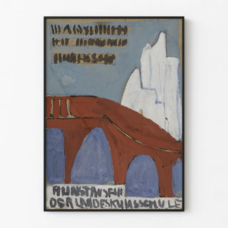 Vintage Artistic Poster of the Landeskunstschule Art Museum