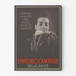 Vintage poster Éphédrocamphre Delalande for cold and sinusitis