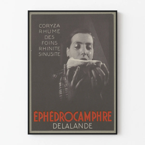 Vintage poster Éphédrocamphre Delalande for cold and sinusitis