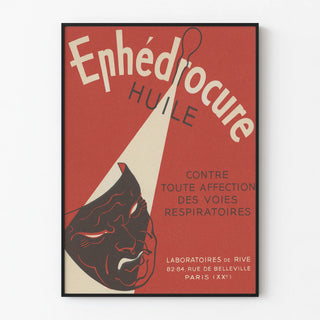 Vintage poster Ephedrocure Oil for respiratory pathways
