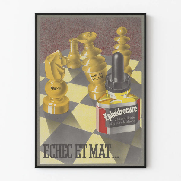 Vintage advertising poster Ephédrucure wall decoration