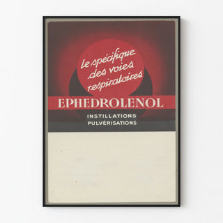 Vintage poster of Ephedrolenol for respiratory pathways