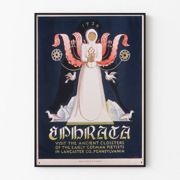 Vintage Wall Decoration Poster Ephrata Pietists 1730
