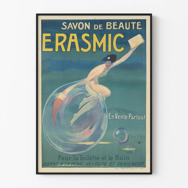 Vintage Poster Érasmic Beauty Soap - Retro Wall Decoration